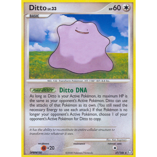 Ditto 27/146 DP Legends Awakened Rare Pokemon Card NEAR MINT TCG