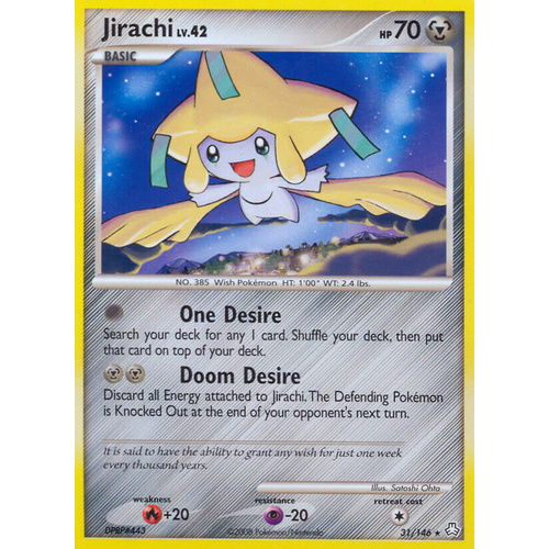 Jirachi 31/146 DP Legends Awakened Rare Pokemon Card NEAR MINT TCG