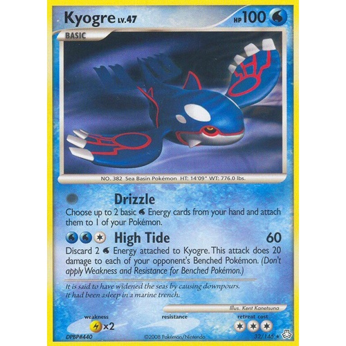 Kyogre 32/146 DP Legends Awakened Rare Pokemon Card NEAR MINT TCG