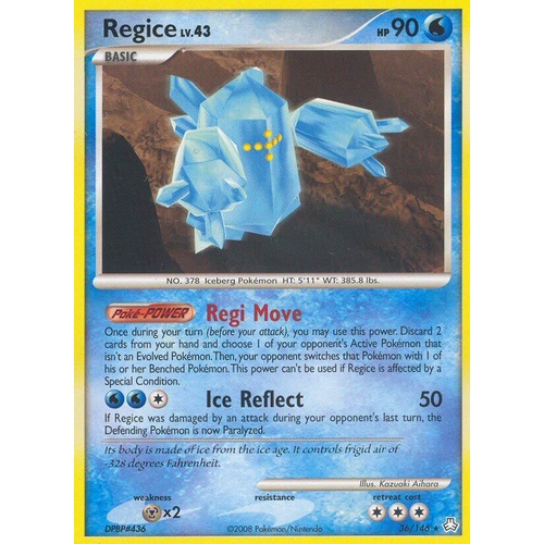 Regice 36/146 DP Legends Awakened Rare Pokemon Card NEAR MINT TCG