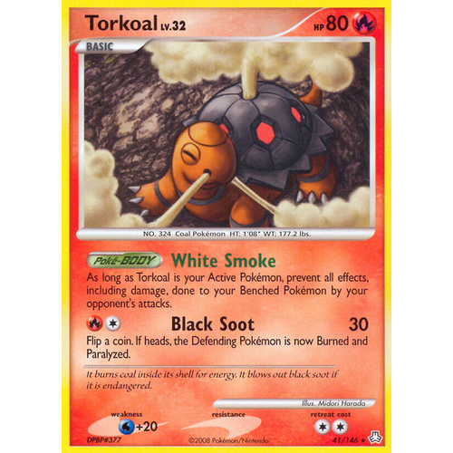 Torkoal 41/146 DP Legends Awakened Rare Pokemon Card NEAR MINT TCG