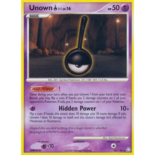 Unown ! 42/146 DP Legends Awakened Rare Pokemon Card NEAR MINT TCG