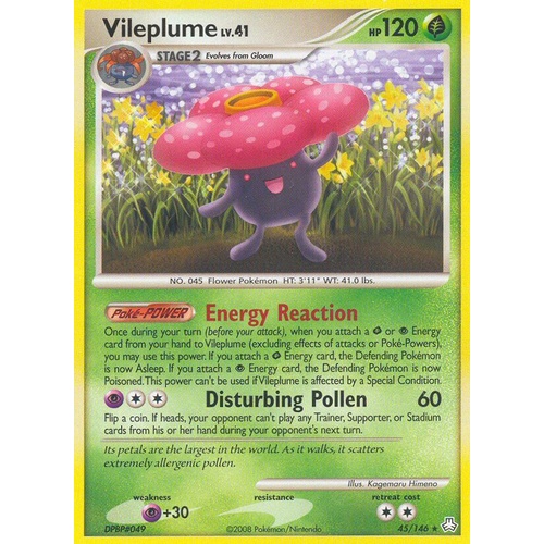 Vileplume 45/146 DP Legends Awakened Rare Pokemon Card NEAR MINT TCG