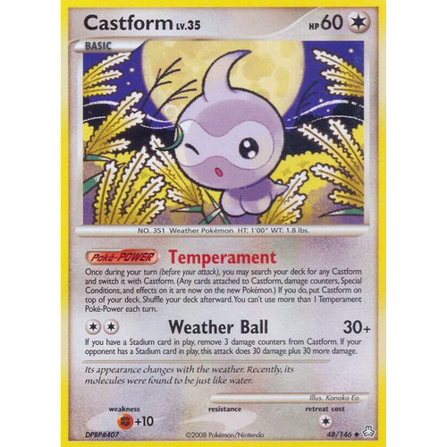 Castform 48/146 DP Legends Awakened Uncommon Pokemon Card NEAR MINT TCG