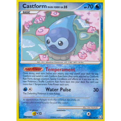 Castform Rain Form 49/146 DP Legends Awakened Uncommon Pokemon Card NEAR MINT TCG