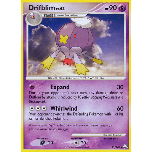 Drifblim 53/146 DP Legends Awakened Uncommon Pokemon Card NEAR MINT TCG