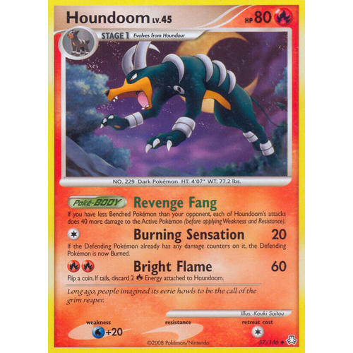 Houndoom 57/146 DP Legends Awakened Uncommon Pokemon Card NEAR MINT TCG