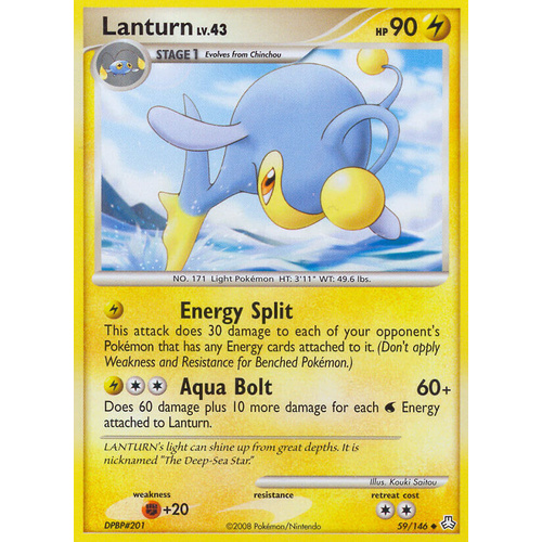 Lanturn 59/146 DP Legends Awakened Uncommon Pokemon Card NEAR MINT TCG