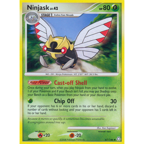 Ninjask 67/146 DP Legends Awakened Uncommon Pokemon Card NEAR MINT TCG