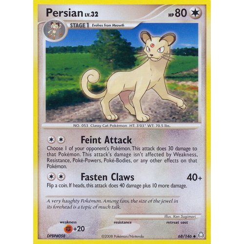 Persian 68/146 DP Legends Awakened Uncommon Pokemon Card NEAR MINT TCG