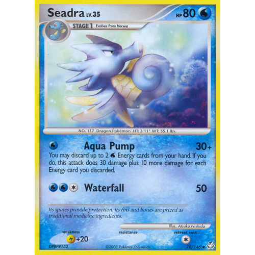 Seadra 70/146 DP Legends Awakened Uncommon Pokemon Card NEAR MINT TCG