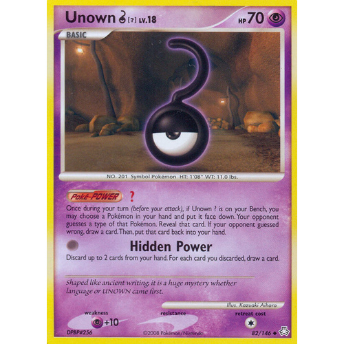 Unown ? 82/146 DP Legends Awakened Uncommon Pokemon Card NEAR MINT TCG