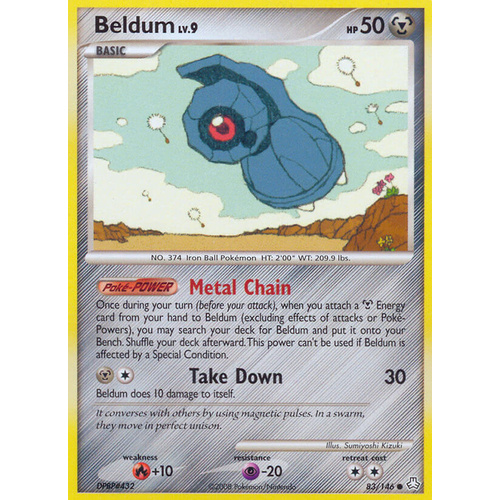 Beldum 83/146 DP Legends Awakened Common Pokemon Card NEAR MINT TCG