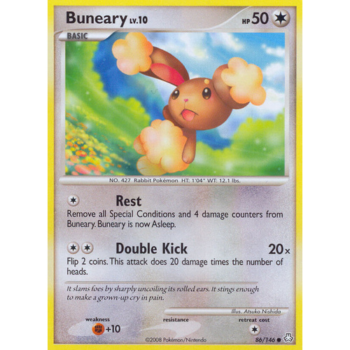 Buneary 86/146 DP Legends Awakened Common Pokemon Card NEAR MINT TCG