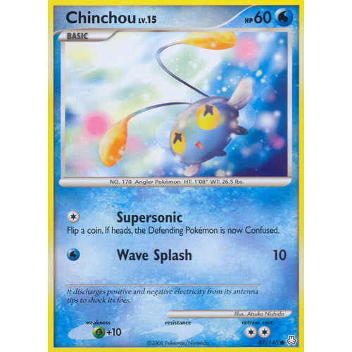 Chinchou 87/146 DP Legends Awakened Common Pokemon Card NEAR MINT TCG