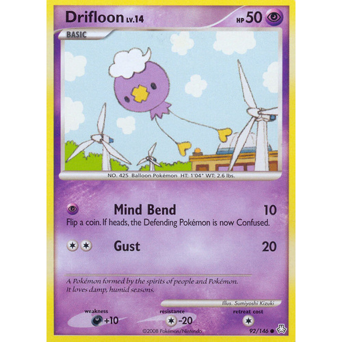 Drifloon 92/146 DP Legends Awakened Common Pokemon Card NEAR MINT TCG
