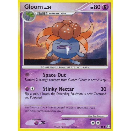 Gloom 97/146 DP Legends Awakened Common Pokemon Card NEAR MINT TCG