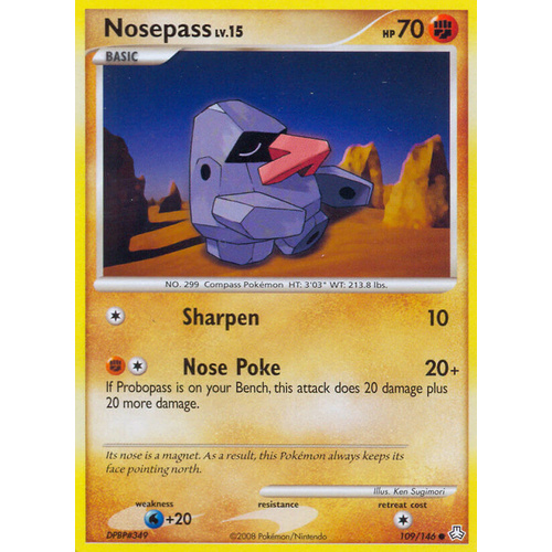 Nosepass 109/146 DP Legends Awakened Common Pokemon Card NEAR MINT TCG