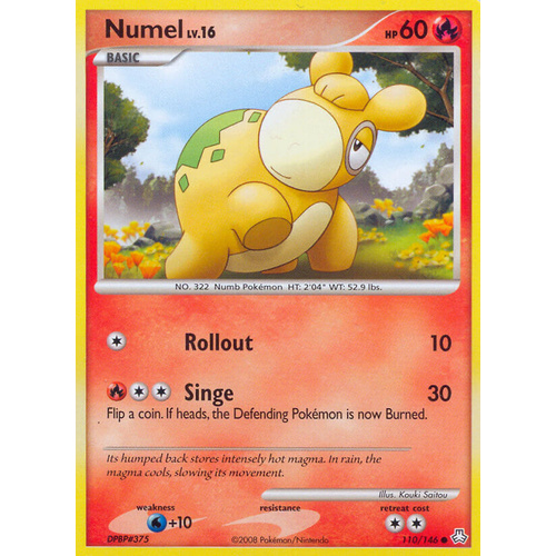 Numel 110/146 DP Legends Awakened Common Pokemon Card NEAR MINT TCG