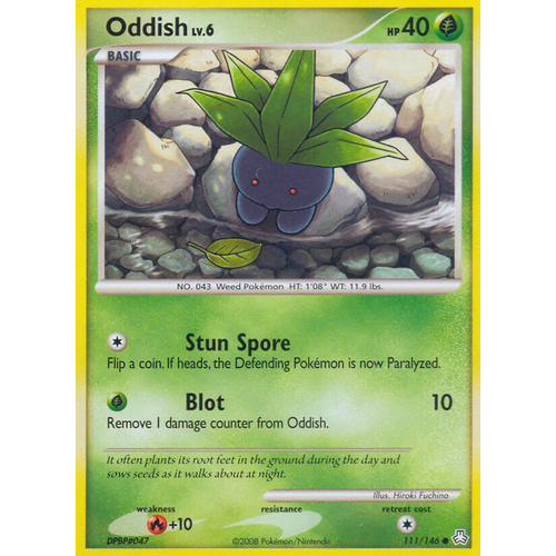 Oddish 111/146 DP Legends Awakened Common Pokemon Card NEAR MINT TCG
