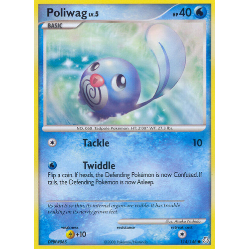 Poliwag 114/146 DP Legends Awakened Common Pokemon Card NEAR MINT TCG