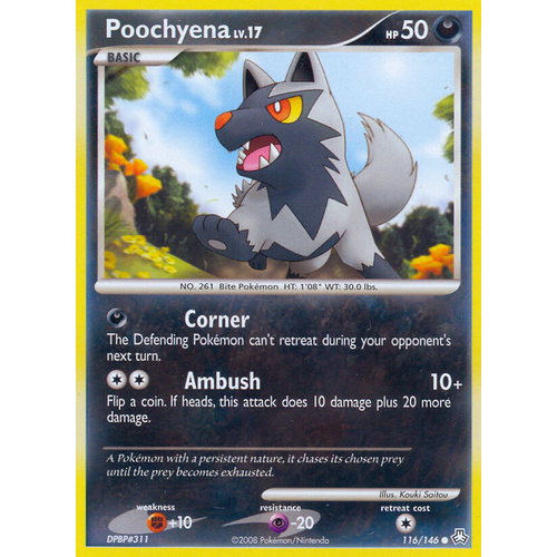 Poochyena 116/146 DP Legends Awakened Common Pokemon Card NEAR MINT TCG