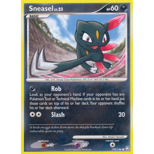 Sneasel 120/146 DP Legends Awakened Common Pokemon Card NEAR MINT TCG