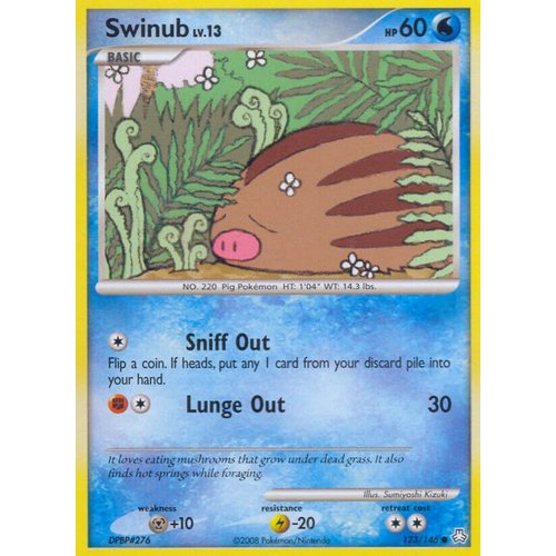 Swinub 123/146 DP Legends Awakened Common Pokemon Card NEAR MINT TCG