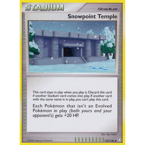 Snowpoint Temple 134/146 DP Legends Awakened Uncommon Trainer Pokemon Card NEAR MINT TCG