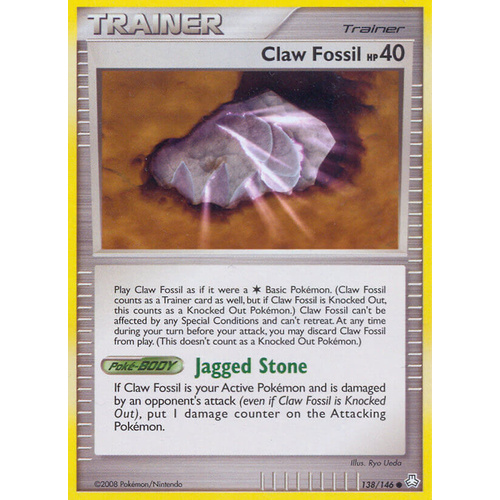 Claw Fossil 138/146 DP Legends Awakened Common Trainer Pokemon Card NEAR MINT TCG