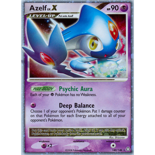 Azelf Lv. X 140/146 DP Legends Awakened Holo Ultra Rare Pokemon Card NEAR MINT TCG