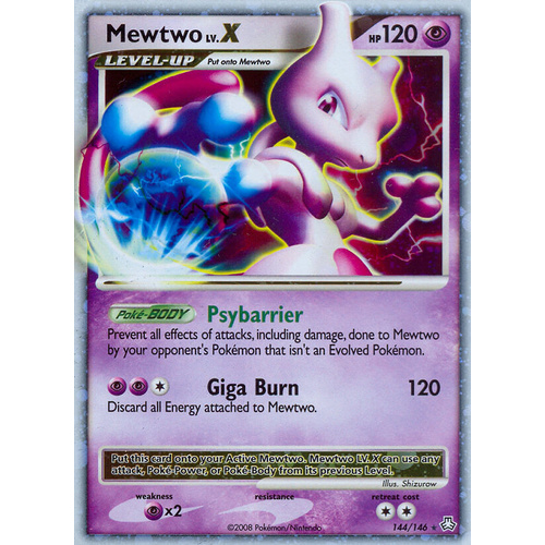 Mewtwo Lv. X 144/146 DP Legends Awakened Holo Ultra Rare Pokemon Card NEAR MINT TCG