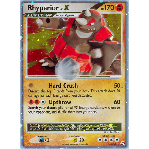 Rhyperior Lv. X 145/146 DP Legends Awakened Holo Ultra Rare Pokemon Card NEAR MINT TCG