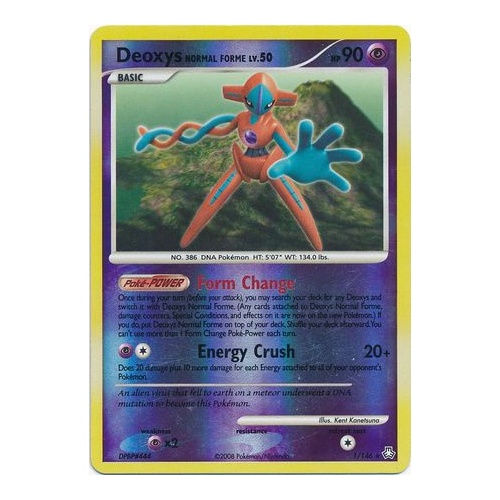 Deoxys Normal Forme 1/146 DP Legends Awakened Reverse Holo Rare Pokemon Card NEAR MINT TCG