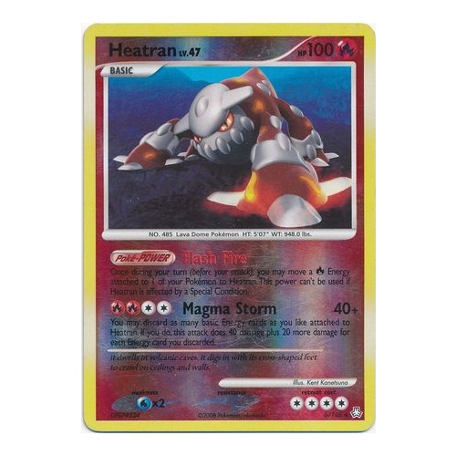 Heatran 6/146 DP Legends Awakened Reverse Holo Rare Pokemon Card NEAR MINT TCG