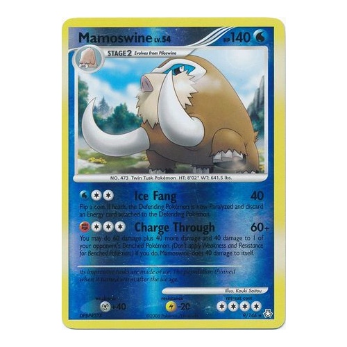 Mamoswine 9/146 DP Legends Awakened Reverse Holo Rare Pokemon Card NEAR MINT TCG