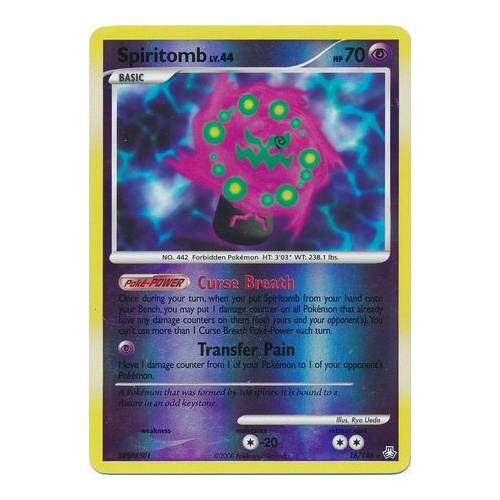 Spiritomb 16/146 DP Legends Awakened Reverse Holo Rare Pokemon Card NEAR MINT TCG