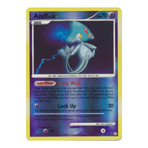 Azelf 19/146 DP Legends Awakened Reverse Holo Rare Pokemon Card NEAR MINT TCG
