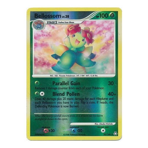Bellossom 20/146 DP Legends Awakened Reverse Holo Rare Pokemon Card NEAR MINT TCG