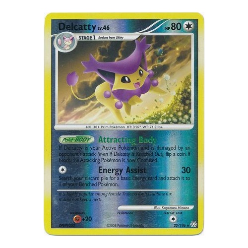 Delcatty 23/146 DP Legends Awakened Reverse Holo Rare Pokemon Card NEAR MINT TCG