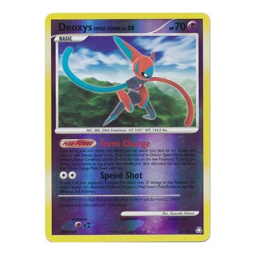 Deoxys Speed Forme 26/146 DP Legends Awakened Reverse Holo Rare Pokemon Card NEAR MINT TCG