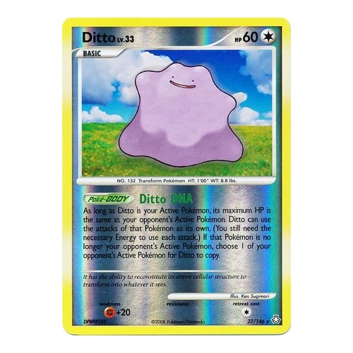Ditto 27/146 DP Legends Awakened Reverse Holo Rare Pokemon Card NEAR MINT TCG