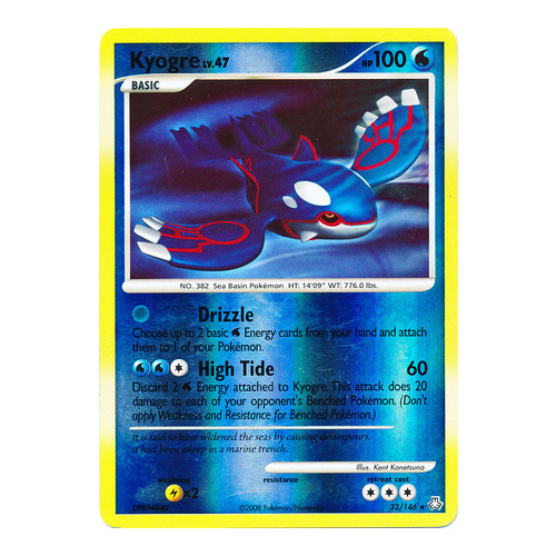 Kyogre 32/146 DP Legends Awakened Reverse Holo Rare Pokemon Card NEAR MINT TCG