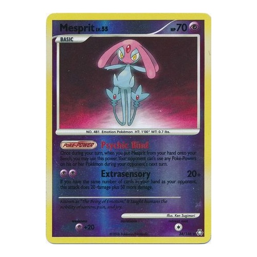 Mesprit 34/146 DP Legends Awakened Reverse Holo Rare Pokemon Card NEAR MINT TCG