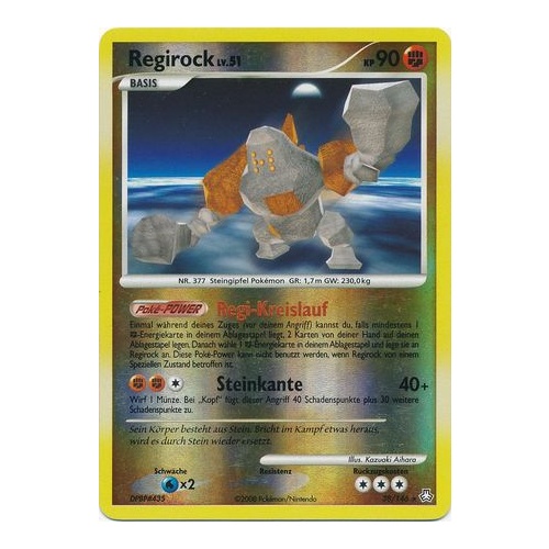 Regirock 38/146 DP Legends Awakened Reverse Holo Rare Pokemon Card NEAR MINT TCG
