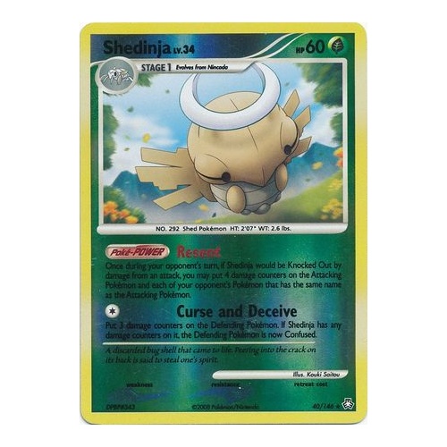 Shedinja 40/146 DP Legends Awakened Reverse Holo Rare Pokemon Card NEAR MINT TCG