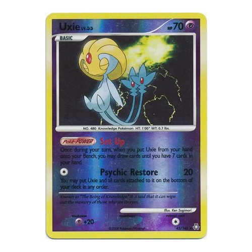 Uxie 43/146 DP Legends Awakened Reverse Holo Rare Pokemon Card NEAR MINT TCG