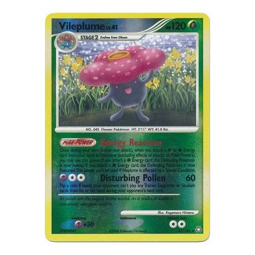 Vileplume 45/146 DP Legends Awakened Reverse Holo Rare Pokemon Card NEAR MINT TCG