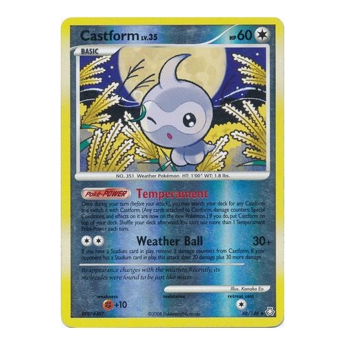Castform 48/146 DP Legends Awakened Reverse Holo Uncommon Pokemon Card NEAR MINT TCG