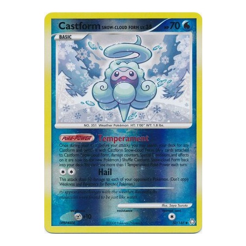 Castform Snow-Cloud Form 50/146 DP Legends Awakened Reverse Holo Uncommon Pokemon Card NEAR MINT TCG